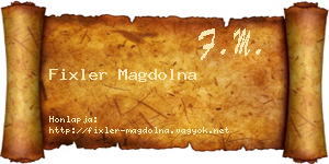 Fixler Magdolna névjegykártya