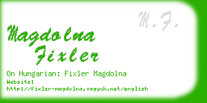 magdolna fixler business card